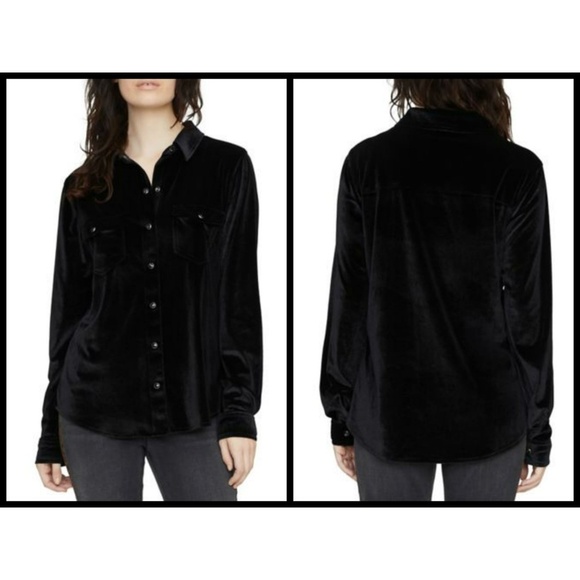 💕SANCTUARY💕 Velvet Button Up Long Sleeve Shirt - Picture 7 of 8